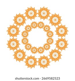 Circle style colour design mandala vector file. Easy Mandala Coloring Book Pages for Adults to Relax, Experiences Give Relief. Resizeable Vector File
