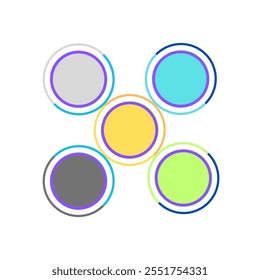 Circle style circle pattern vector design in white area
