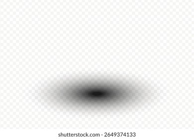 Circle Style Shadow PNG Overlay, Transparent Vector shadow for Realistic Graphic Design
