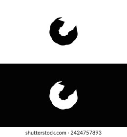 Circle stylish vector logo template design . Black and white circle logo silhouette 
