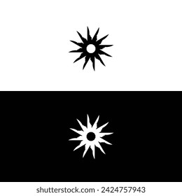 Circle stylish vector logo template design . Black and white circle logo silhouette 