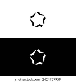Circle stylish vector logo template design . Black and white circle logo silhouette 