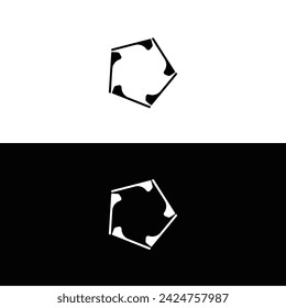 Circle stylish vector logo template design . Black and white circle logo silhouette 