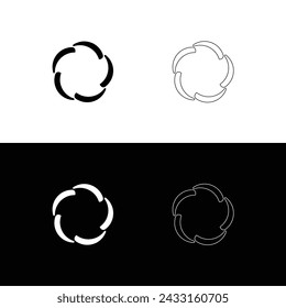 Circle stylish  vector logo template design . Circle icon logo illustration 