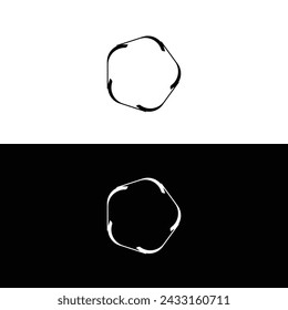 Circle stylish  vector logo template design . Circle icon logo illustration 