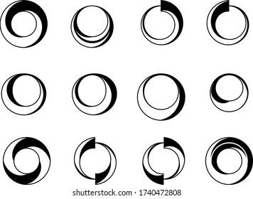 Circle Stylized Abstract Shape Vector Art Illustration