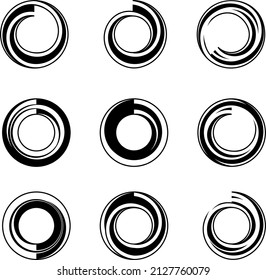 Circle Stylized Abstract Shape Vector Art Illustration