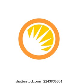 Circle Sun logo template icon vector design