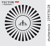Circle. The sun. Rays. Black icons on white. kids silhouette family , vector illustration, EPS 10