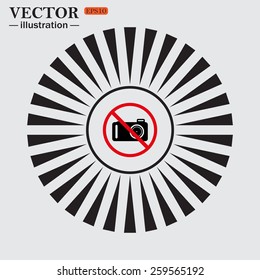 Circle. The sun. Rays. Black icons on white. photo camera, vector illustration, EPS 10