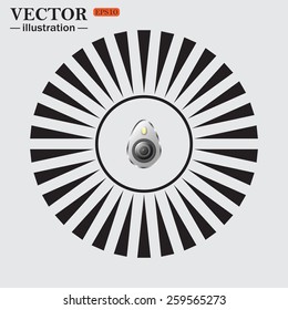 Circle. The sun. Rays. Black icons on white. icon smartphone camera and flash, vector illustration, EPS 10