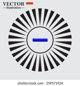 Circle. The sun. Rays. Black icons on white. li-ion battery , vector illustration, EPS 10