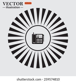 Circle. The sun. Rays. Black icons on white. phone, vector illustration, EPS 10