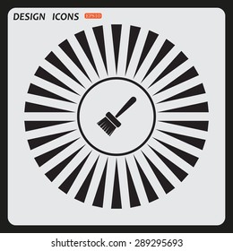Circle. The sun. Rays. Black icons on white. 