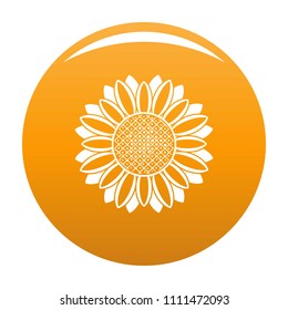 Circle of sunflower icon. Simple illustration of circle of sunflower vector icon for any design orange