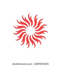Sonniges Feuer, modernes kreatives Logo