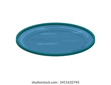 Circle swimming pool. Simple flat illustration.