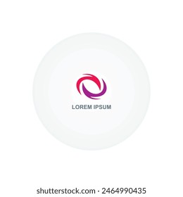 Logo de conexión abstracta de círculo giratorio