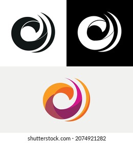 Circle Swirl Abstract Logo Design