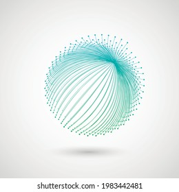 Circle swirl shape illustration. Vector rounded lines