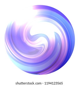 Circle with a swirling multicolor whirlpool. The object is separate from the background. Vector element for banners, flyers and your designs.