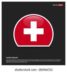 circle Switzerland flag Sticker