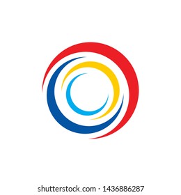 circle swoosh icon symbol vector logo design illustration