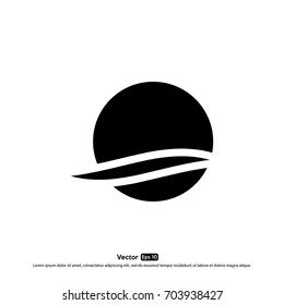 Circle swoosh logo template