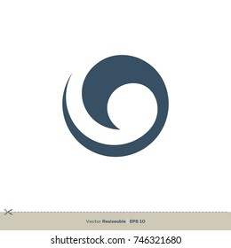 Circle Swoosh Logo Template Illustration Design. Vector EPS 10.