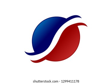Circle swoosh logo vector