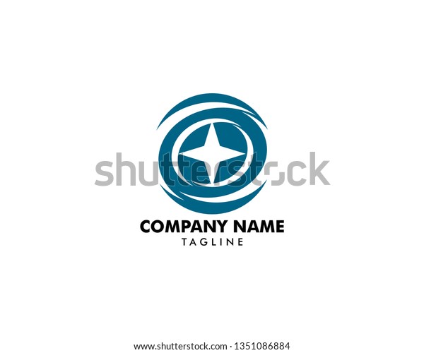 Circle Swoosh\
with Sparkling Star Logo\
Template