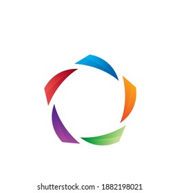 Circle Swoosh Vector Logo Template Illustration Design. business and multimedia logos