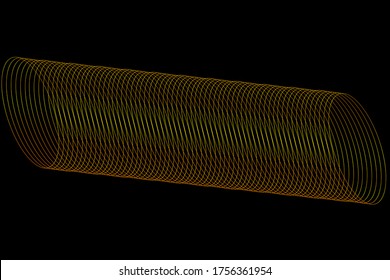 símbolo de círculo con un modelo abstracto organizado longitudinalmente
