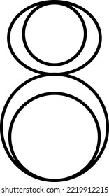 Circle symbol black two circles