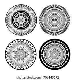 circle symbols set collection