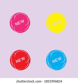 Circle tag design set , Vector