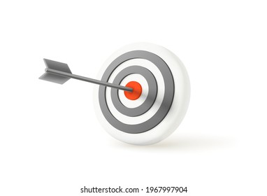 Circle target and dart in the bulls eye. Success concept