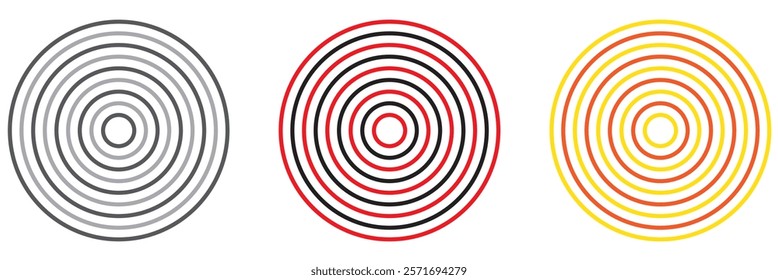 Circle Target Epicenter Location Mark Earthquake Map Alert Symbol Icon On White Background