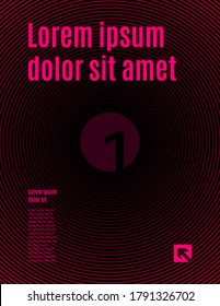 Circle target geometric pattern, center ring vector background with text, contour element radial light,  circular radar hypnotic art.