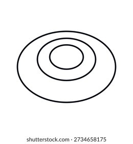 Icono de esquema de navegación de destino circular