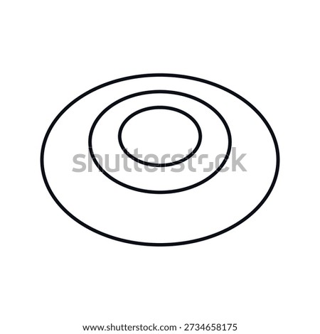 Circle Target Navigation Outline Icon