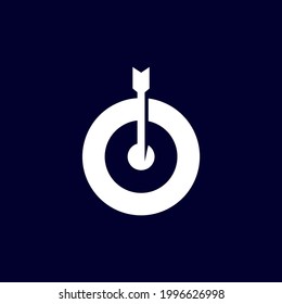 Circle Target Vector Logo With Flat Concept