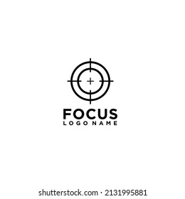 Circle Target Vector Logo. Focus point of view illustration