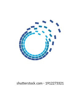 circle tech logo design eps