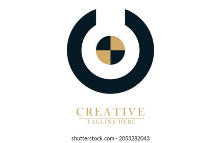 circle for tech logo icon. vector concept flat abstract design.