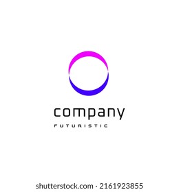 circle tech modern logo design