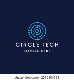 Circle tech vector Logo Design Template 