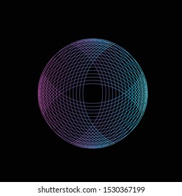 Circle tech wire with blue and purple color