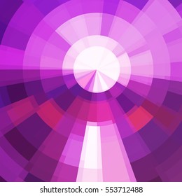 Circle technique violet color abstract vector background. Bright mosaic.