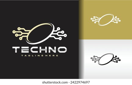 the circle techno modern logo
